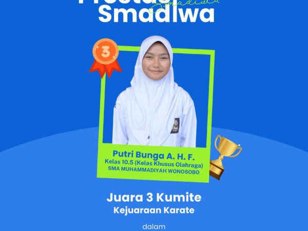 Prestasi SMADIWA juara 3 kumite kejuaraan karate piala forki kabupaten wonosoobo