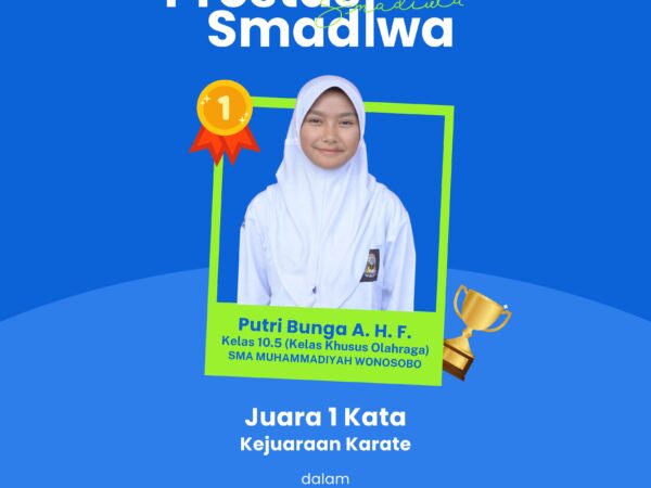 Prestasi SMADIWA juara 1 kata kejuaraan karate piala forki kabupaten wonosobo